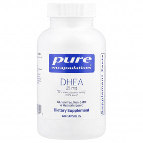 Pure Encapsulations, ДГЭА, 25 мг, 60 капсул - описание