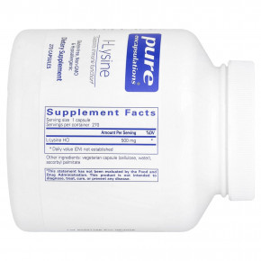 Pure Encapsulations, L-лизин, 270 капсул (500 мг на капсулу) в Москве - eco-herb.ru | изображение Pure Encapsulations, L-лизин, 270 капсул (500 мг на капсулу) в Москве - eco-herb.ru | фото