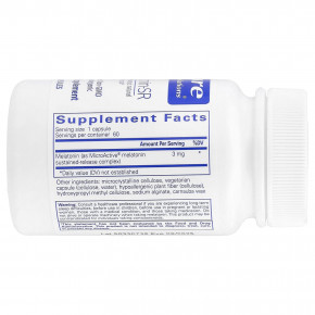 Pure Encapsulations, Мелатонин-SR, 3 мг, 60 капсул в Москве - eco-herb.ru | фото