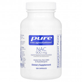 Pure Encapsulations, NAC, 900 мг, 120 капсул - описание