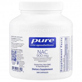 Pure Encapsulations, NAC, 900 мг, 240 капсул - описание