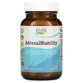 Pure Essence, AdrenalStability , 60 растительных капсул - описание | фото