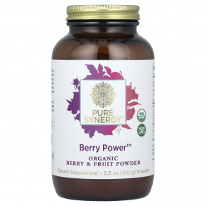 Pure Synergy, Berry Power ™, порошок из органических ягод и фруктов, 150 г (5,3 унции) в Москве - eco-herb.ru | фото