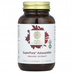 Pure Synergy, SuperPure, астаксантин, органический экстракт, 60 капсул - описание | фото