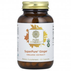 Pure Synergy, SuperPure, имбирь, органический экстракт, 60 капсул в Москве - eco-herb.ru | фото