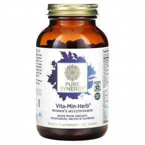Pure Synergy, Vita-Min-Herb, мультивитамины для женщин, 120 таблеток в Москве - eco-herb.ru | фото