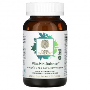 Pure Synergy, Vita-Min-Balance, мультивитамины для женщин, 2 шт. в день, 60 таблеток в Москве - eco-herb.ru | фото