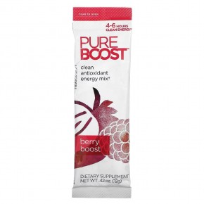 Pureboost, Clean Antioxidant Energy Mix, Berry Boost, 10 пакетиков по 12 г (0,42 унции) в Москве - eco-herb.ru | фото