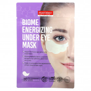 Purederm, Biome Energizing Under Eye Beauty Mask, увлажняющая маска для глаз, 30 шт. в Москве - eco-herb.ru | фото