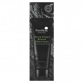 PureHeals, Pore Clear Black Charcoal, очищающая пенка, 150 мл (5,07 жидк. унц.) в Москве - eco-herb.ru | фото