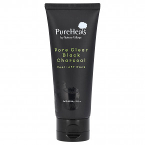 PureHeals, Pore Clear Black Charcoal, отшелушивающая маска для лица, 100 г (3,53 унции) в Москве - eco-herb.ru | фото