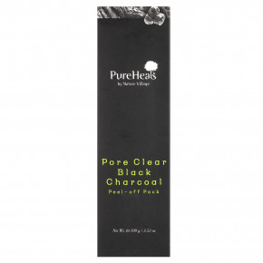 PureHeals, Pore Clear Black Charcoal, отшелушивающая маска для лица, 100 г (3,53 унции) в Москве - eco-herb.ru | фото