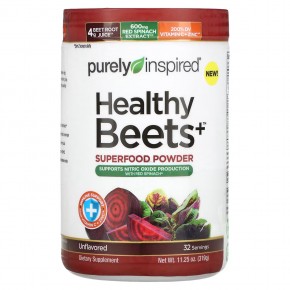 Purely Inspired, Healthy Beets+ Superfood Powder, Unflavored, 11.25 oz (319 g) в Москве - eco-herb.ru | фото