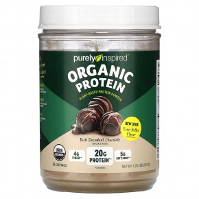 Purely Inspired, органический протеин, питательный шейк на растительной основе, восхитительный шоколад, 680 г (1,5 фунта) - описание