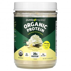 Purely Inspired, органический протеин, продукт на растительной основе, французская ваниль, 612 г (1,35 фунта) - описание