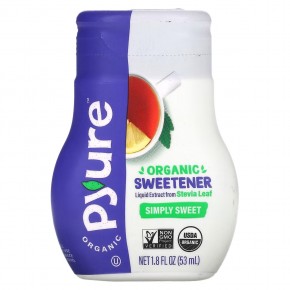 Pyure, органический жидкий подсластитель стевия, сахарозаменитель, подходит для кетодиеты, 53 мл (1,8 жидк. унции) - описание