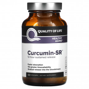 Quality of Life, Curcumin-SR`` 60 растительных капсул - описание | фото