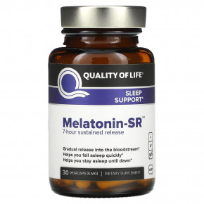 Quality of Life, Melatonin-SR, 30 капсул в растительной оболочке в Москве - eco-herb.ru | фото