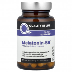 Quality of Life, Meltonin-SR™, 5 мг, 30 растительных капсул - описание | фото