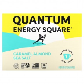 QUANTUM ENERGY SQUARE, Caramel Almond Sea Salt, 8 Squares, 1.69 oz (48 g) Each в Москве - eco-herb.ru | фото