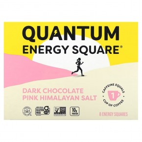 QUANTUM ENERGY SQUARE, Dark Chocolate Pink Himalayan Salt, 8 Squares, 1.69 oz (48 g) Each в Москве - eco-herb.ru | фото
