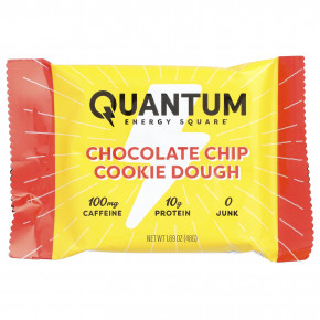 Quantum Energy Square, печенье с шоколадной крошкой, 8 батончиков по 48 г (1,69 унции) в Москве - eco-herb.ru | изображение Quantum Energy Square, печенье с шоколадной крошкой, 8 батончиков по 48 г (1,69 унции) в Москве - eco-herb.ru | фото