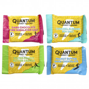 Quantum Energy Square, Протеиновый снек с кофеином, разнообразные, 8 квадратов, 48 г (1,69 унции) в Москве - eco-herb.ru | фото