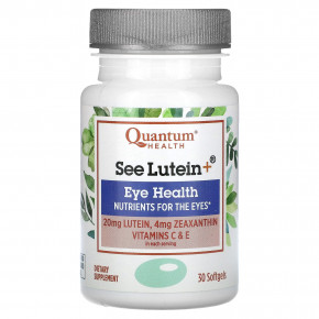 Quantum Health, See Lutein +, Eye Health, 30 мягких таблеток в Москве - eco-herb.ru | фото