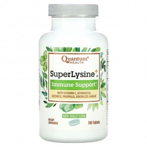 Quantum Health, Super Lysine +, Иммунная поддержка, 180 таблеток - описание