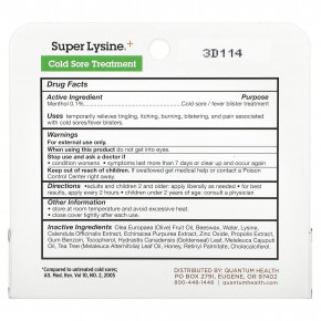 Quantum Health, Super Lysine +, средство от герпеса, 21 г (0,75 унции) в Москве - eco-herb.ru | фото