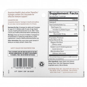 Quantum Health, TheraZinc, леденцы с цинком, апельсин`` 24 пастилки в Москве - eco-herb.ru | фото