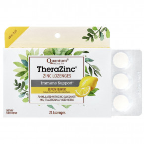 Quantum Health, TheraZinc®, леденцы с цинком, со вкусом лимона, 24 леденца - описание