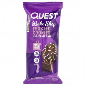 Quest Nutrition, Bake Shop, глазированное печенье, шоколадный торт, 8 пакетиков по 50 г (1,76 унции) в Москве - eco-herb.ru | фото