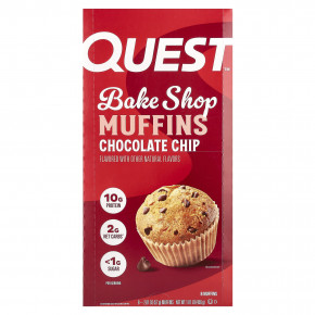 Quest Nutrition, Bake Shop Muffins, шоколадная крошка, 8 кексов, 57 г (2,01 унции) в Москве - eco-herb.ru | фото