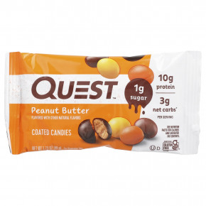 Quest Nutrition, Coated Candies, арахисовая паста, 4 упаковки по 49 г (1,73 унции) в Москве - eco-herb.ru | фото