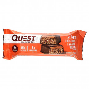 Quest Nutrition, Hero Protein Bar, хрустящий шоколад с карамелью и пеканом, 12 батончиков, 60 г (2,12 унции) в Москве - eco-herb.ru | фото