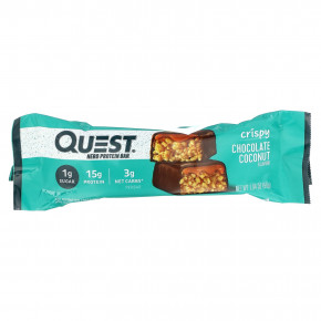 Quest Nutrition, Hero Protein Bar, хрустящий шоколад с кокосом, 12 батончиков, 55 г (1,94 унции) в Москве - eco-herb.ru | фото