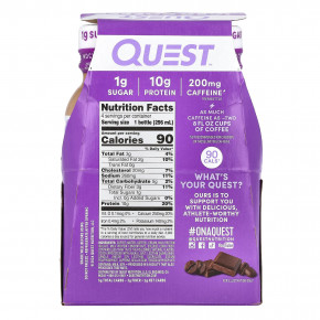 Quest Nutrition, холодный кофе, мокко латте, 4 флакона по 296 мл (10 жидк. унций) в Москве - eco-herb.ru | фото