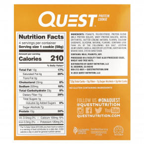 Quest Nutrition, Protein Cookie, арахисовая паста, 4 пакетика по 58 г (2,04 унции) в Москве - eco-herb.ru | фото