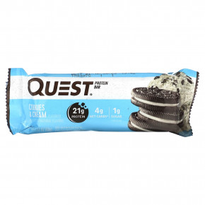 Quest Nutrition, Протеиновый батончик, печенье и крем, 4 батончика, 60 г (2,12 унции) каждый в Москве - eco-herb.ru | фото