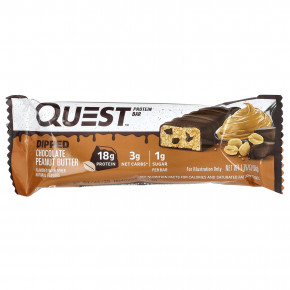 Quest Nutrition, Протеиновый батончик, шоколадный батончик с арахисовой пастой, 4 батончика, 50 г (1,76 унции) в Москве - eco-herb.ru | фото