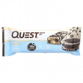 Quest Nutrition, Протеиновый батончик, со вкусом печенья и сливок, 4 батончика, 50 г (1,76 унции) в Москве - eco-herb.ru | фото