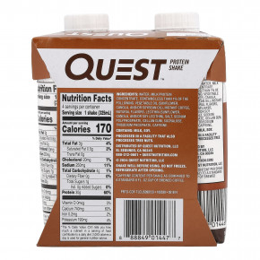 Quest Nutrition, Протеиновый коктейль, кофе, 4 коктейля, 325 мл (11 жидк. унц.) в Москве - eco-herb.ru | фото