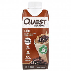 Quest Nutrition, Протеиновый коктейль, кофе, 4 коктейля, 325 мл (11 жидк. унц.) в Москве - eco-herb.ru | фото