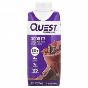 Quest Nutrition, Протеиновый коктейль, шоколад, 4 коктейля, 325 мл (11 жидк. унц.) в Москве - eco-herb.ru | фото