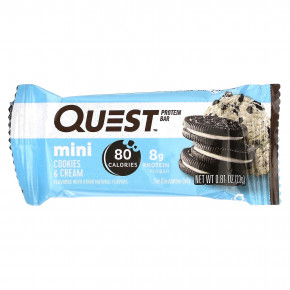 Quest Nutrition, протеиновый мини-батончик, со вкусом печенья и сливок, 14 батончиков, по 23 г (0,81 унции) каждый в Москве - eco-herb.ru | фото