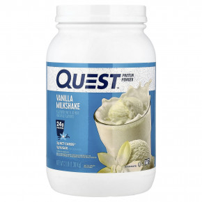 Quest Nutrition, протеиновый порошок, со вкусом ванильного молочного коктейля, 1,36 кг (3 фунта) - описание | фото