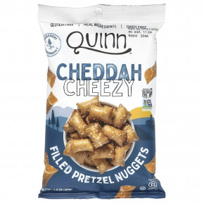 Quinn Snacks, Наггетсы с кренделем с начинкой, чедда и чизи, 164 г (5,8 унции) - описание