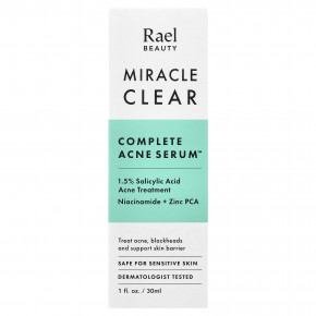 Rael, Miracle Clear, комплексная сыворотка от акне™, 30 мл (1 жидк. унция) в Москве - eco-herb.ru | изображение Rael, Miracle Clear, комплексная сыворотка от акне™, 30 мл (1 жидк. унция) в Москве - eco-herb.ru | фото