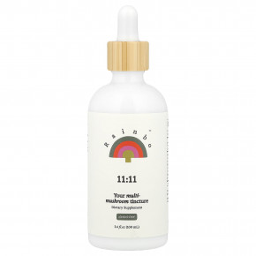 Rainbo, 11:11 настойка из нескольких грибов, без спирта, 100 мл (3,4 жидк. Унции) - описание | фото